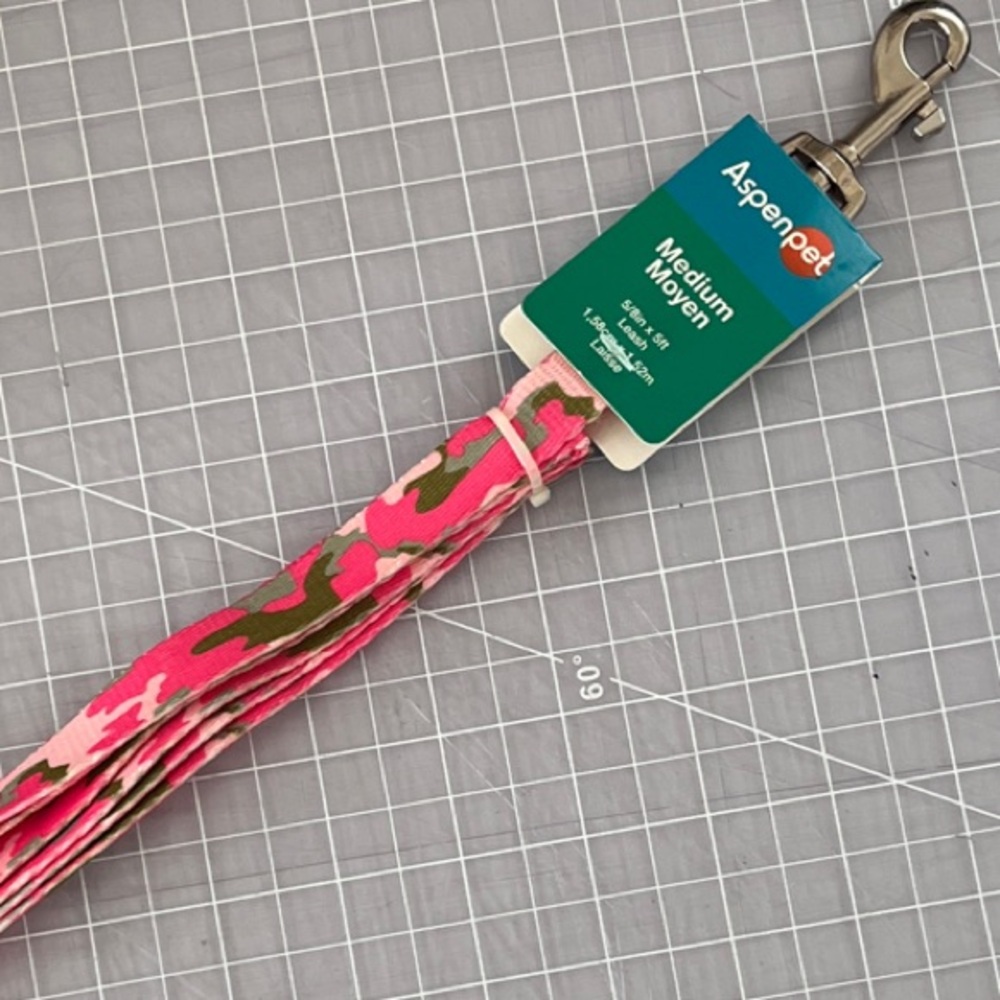 Medium Camo Pink and Green Dog Leash